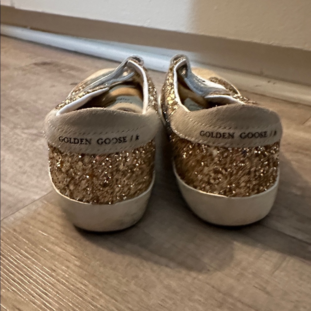 Golden Goose Girl’s Old School Glitter & Suede Grip-Strap Sneakers size EU 32 - Picture 6 of 9